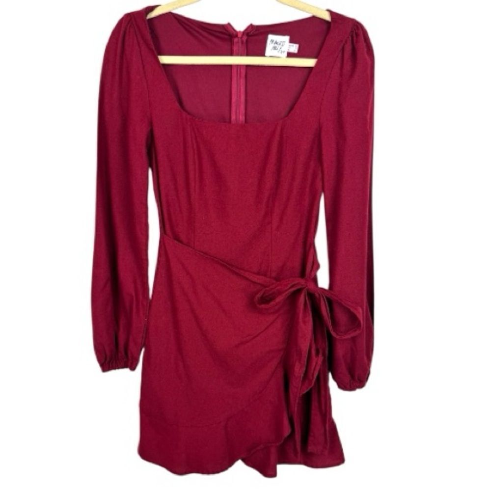 Princess polly the villa mini dress in burgundy sz 2